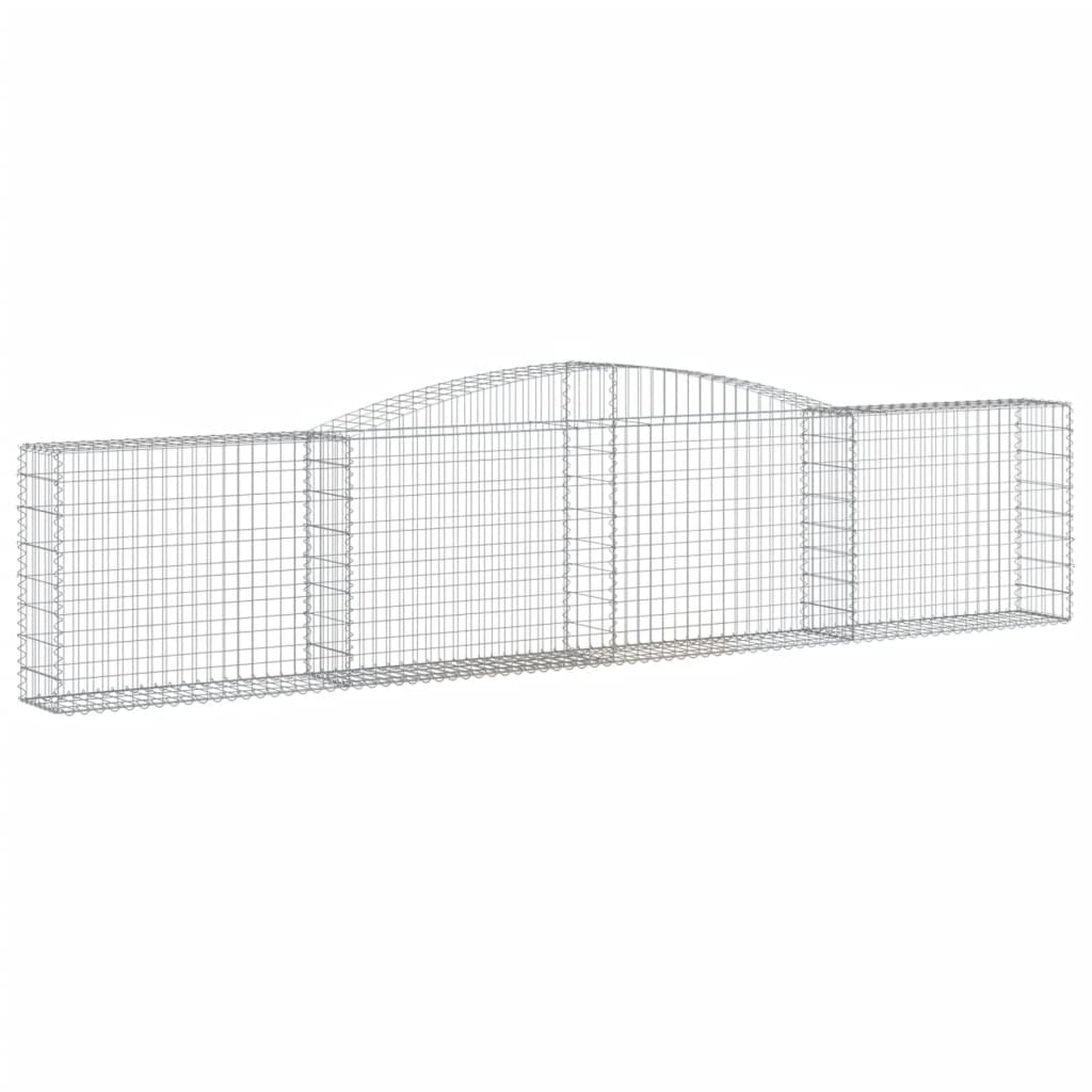 Cestos gabião arqueados 10pcs 400x30x80/100cm ferro galvanizado