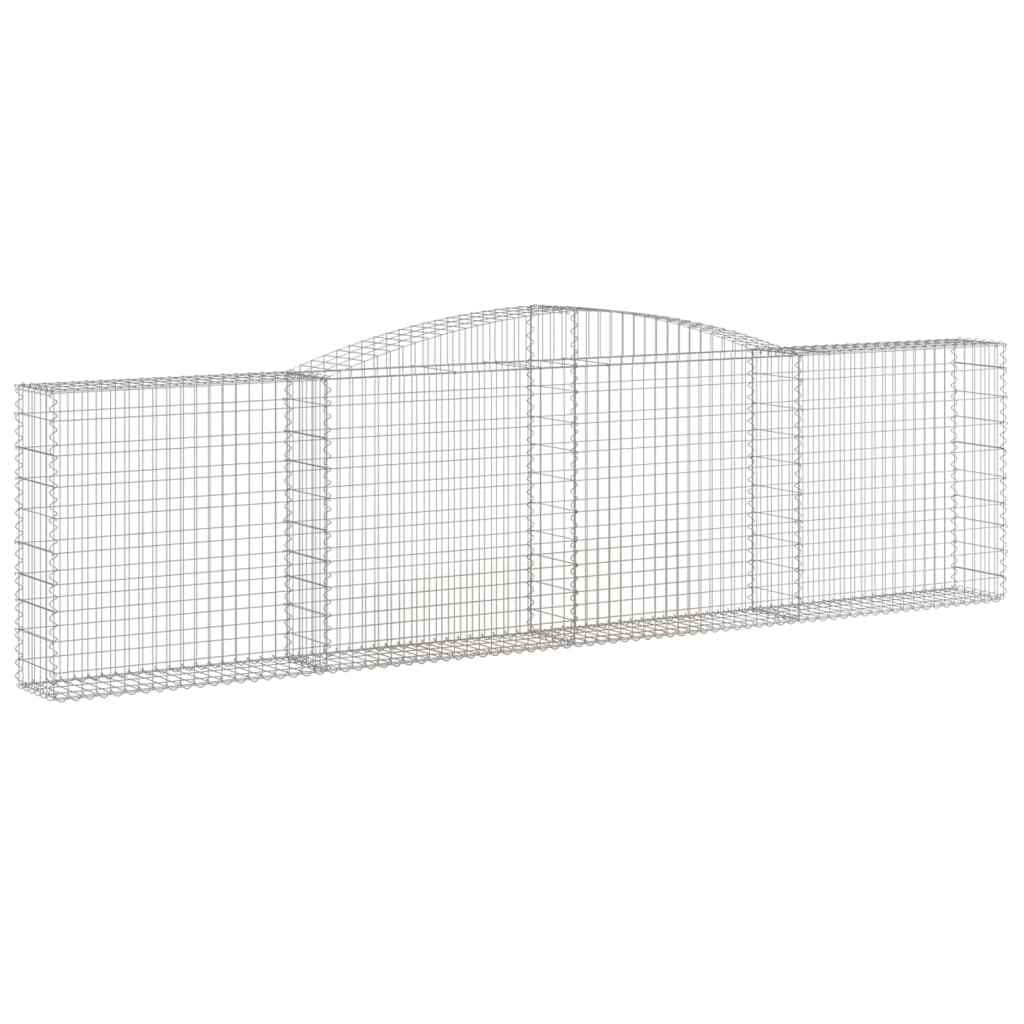 Cestos gabião arqueados 2pcs 400x30x100/120cm ferro galvanizado