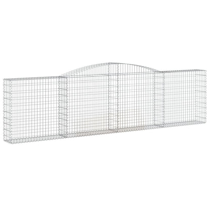 Cestos gabião arqueados 2pcs 400x30x100/120cm ferro galvanizado