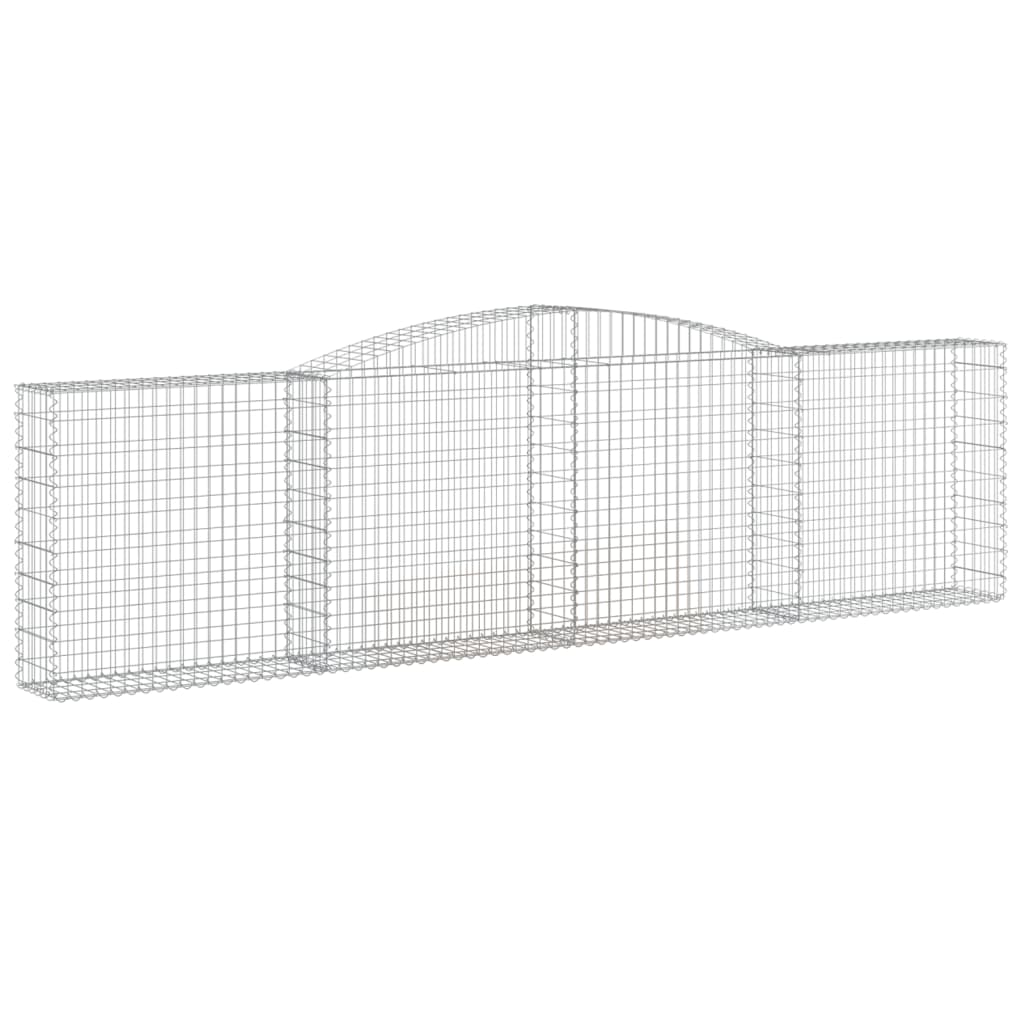 Cestos gabião arqueados 6pcs 400x30x100/120cm ferro galvanizado