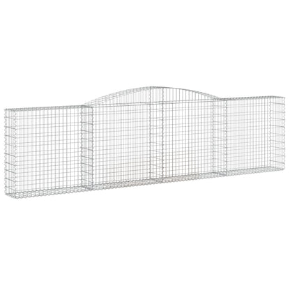 Cestos gabião arqueados 6pcs 400x30x100/120cm ferro galvanizado