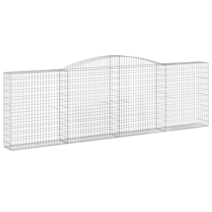 Cestos gabião arqueados 3pcs 400x30x120/140cm ferro galvanizado