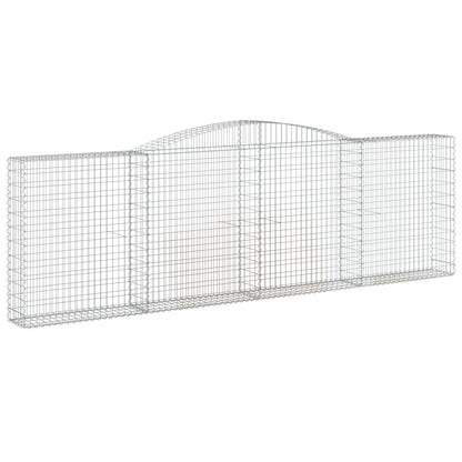 Cestos gabião arqueados 4pcs 400x30x120/140cm ferro galvanizado