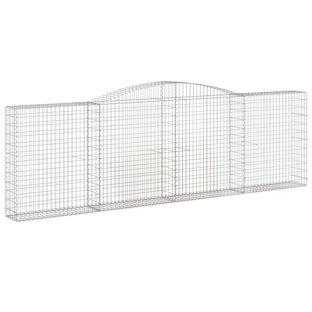 Cestos gabião arqueados 15 pcs 400x30x120/140 ferro galvanizado