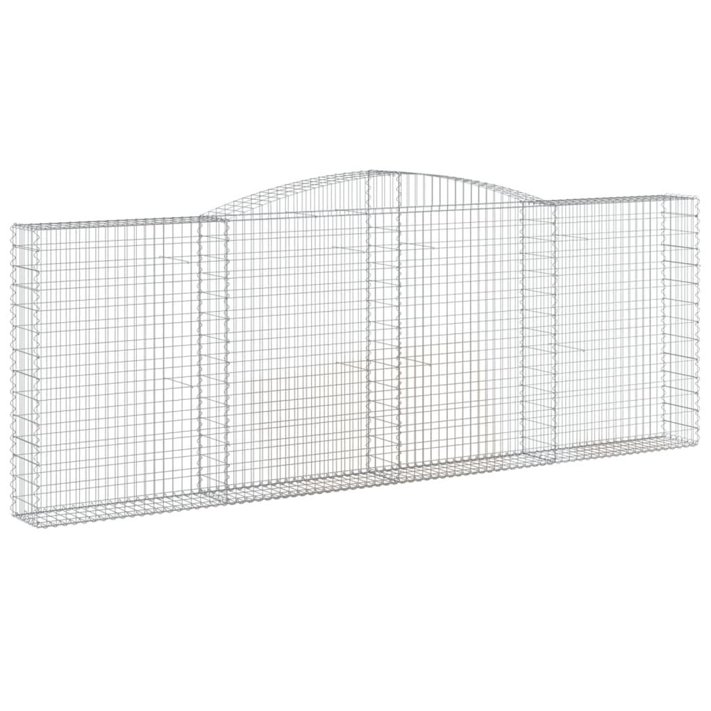 Cestos gabião arqueados 4pcs 400x30x140/160cm ferro galvanizado