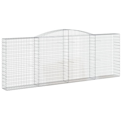 Cestos gabião arqueados 4pcs 400x30x140/160cm ferro galvanizado