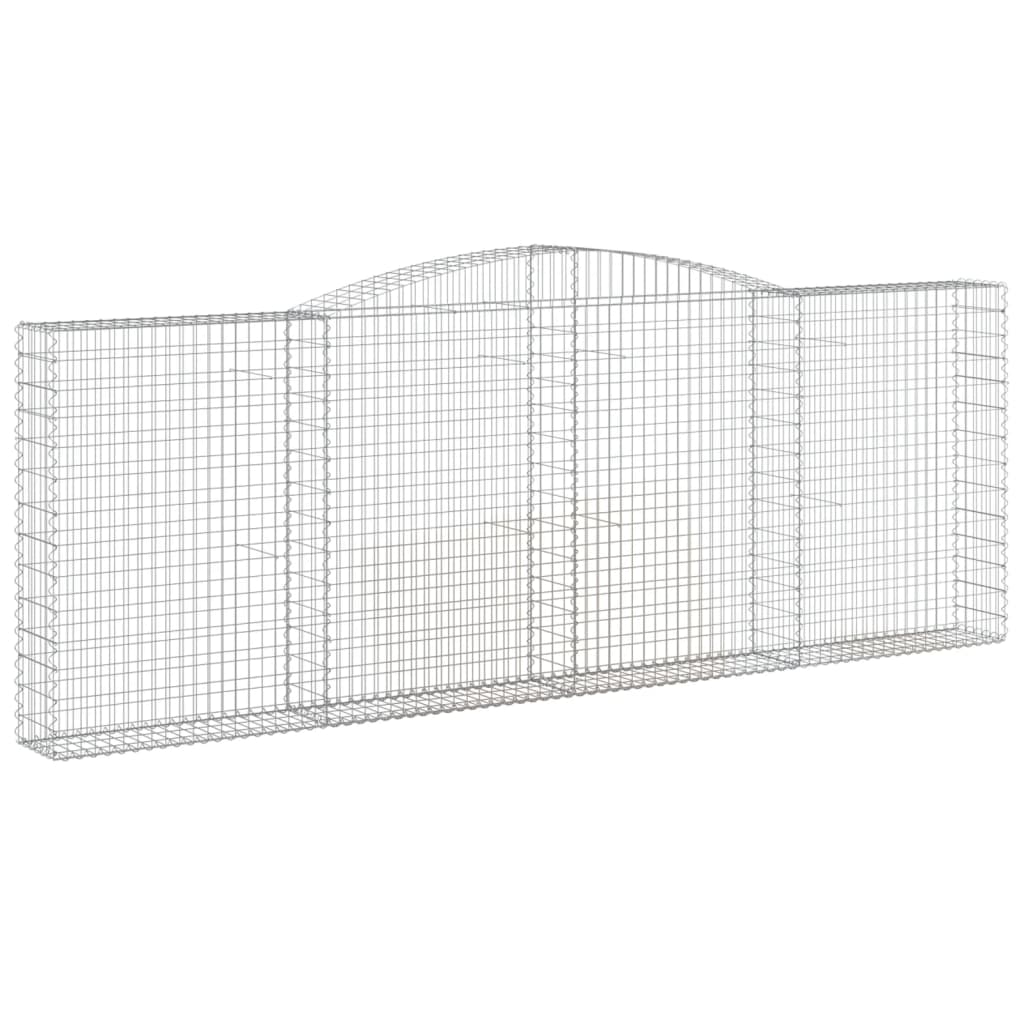 Cestos gabião arqueados 10 pcs 400x30x140/160 ferro galvanizado