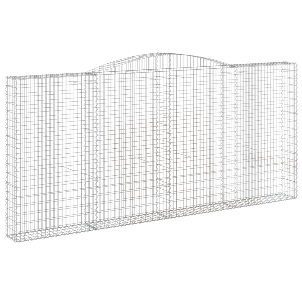 Cestos gabião arqueados 2pcs 400x30x180/200cm ferro galvanizado