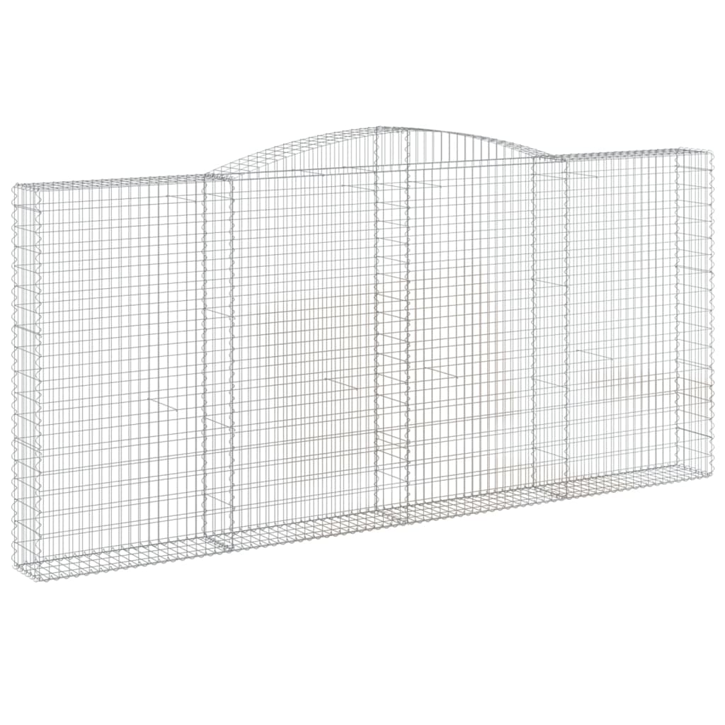 Cestos gabião arqueados 3pcs 400x30x180/200cm ferro galvanizado