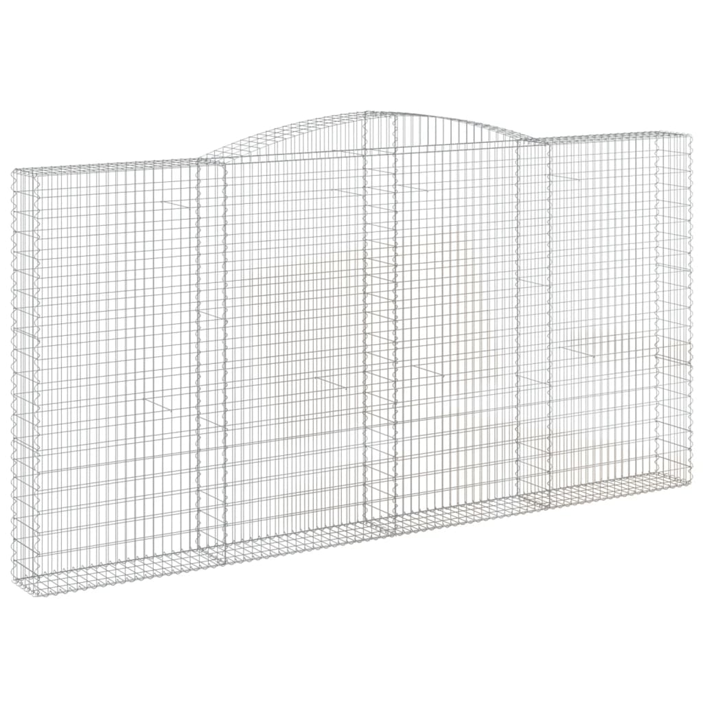 Cestos gabião arqueados 3pcs 400x30x200/220cm ferro galvanizado