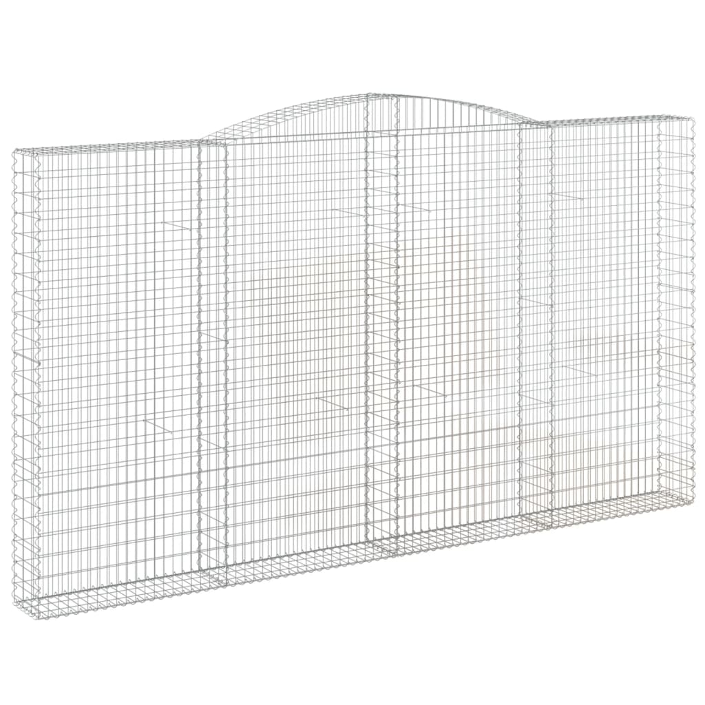 Cestos gabião arqueados 3pcs 400x30x220/240cm ferro galvanizado