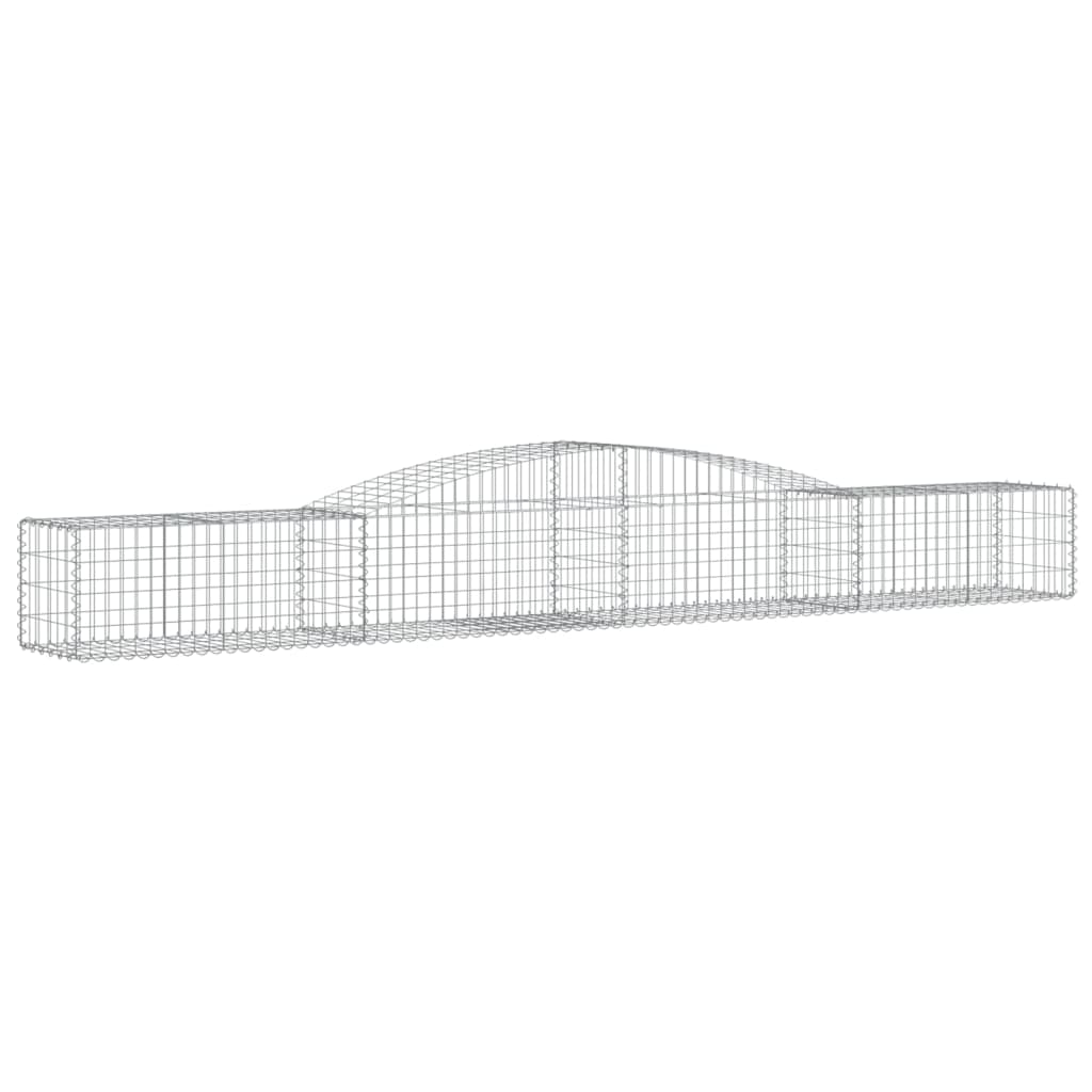 Cestos gabião arqueados 3 pcs 400x50x40/60 cm ferro galvanizado