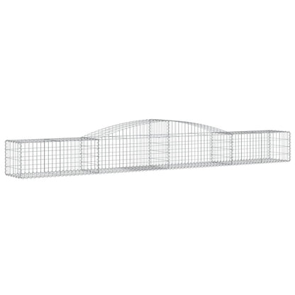 Cestos gabião arqueados 3 pcs 400x50x40/60 cm ferro galvanizado