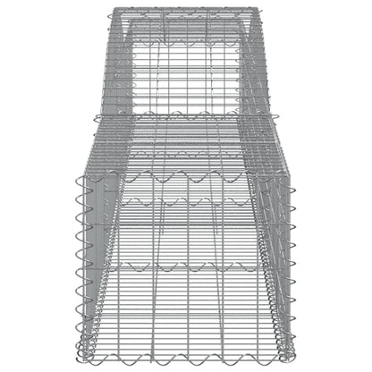 Cestos gabião arqueados 3 pcs 400x50x40/60 cm ferro galvanizado