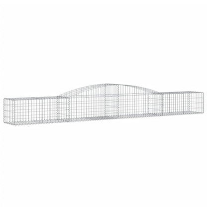 Cestos gabião arqueados 5 pcs 400x50x40/60 cm ferro galvanizado