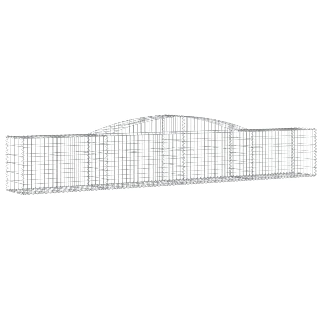 Cestos gabião arqueados 3 pcs 400x50x60/80 cm ferro galvanizado