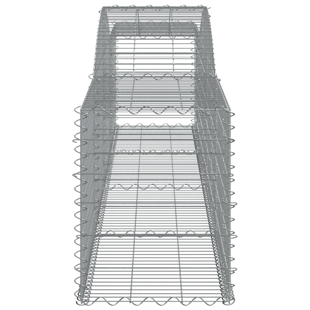 Cestos gabião arqueados 3 pcs 400x50x60/80 cm ferro galvanizado