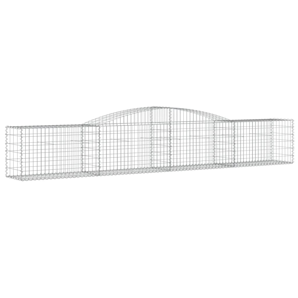 Cestos gabião arqueados 5 pcs 400x50x60/80 cm ferro galvanizado