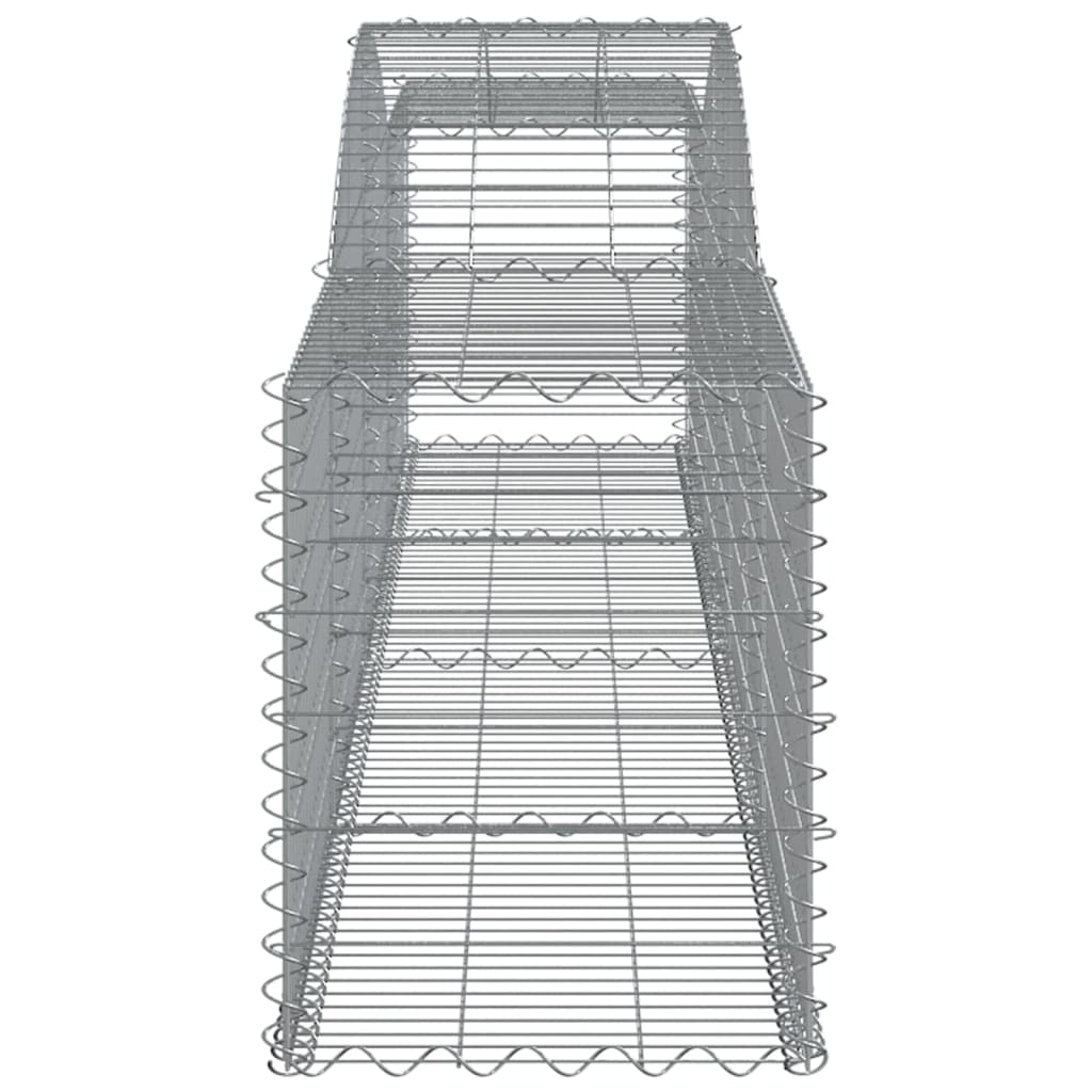 Cestos gabião arqueados 5 pcs 400x50x60/80 cm ferro galvanizado