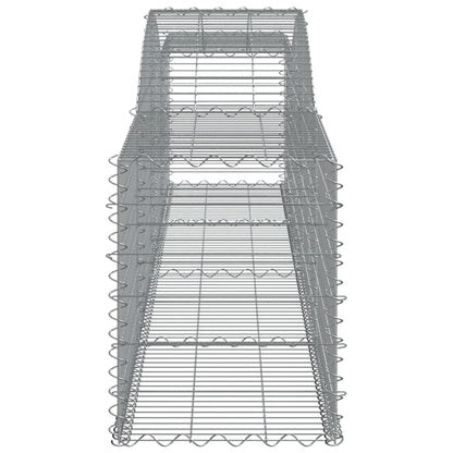 Cestos gabião arqueados 6 pcs 400x50x60/80 cm ferro galvanizado