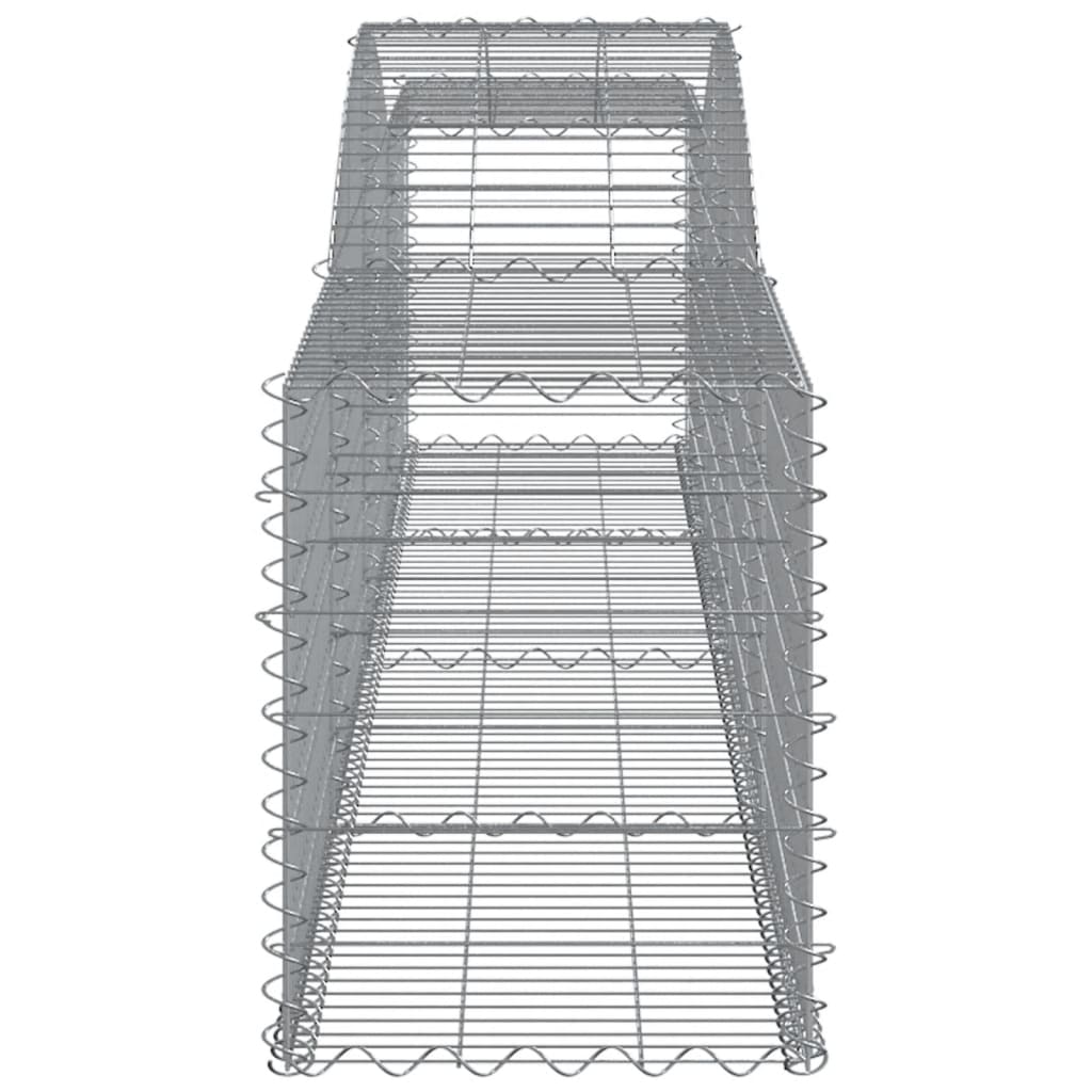 Cestos gabião arqueados 9 pcs 400x50x60/80 cm ferro galvanizado