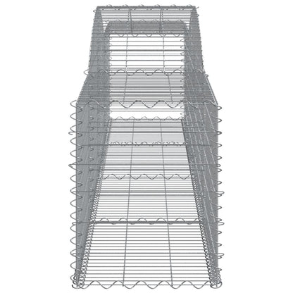 Cestos gabião arqueados 9 pcs 400x50x60/80 cm ferro galvanizado