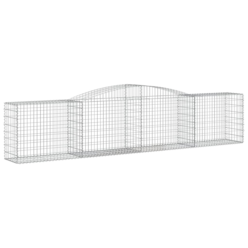 Cestos gabião arqueados 2 pcs 400x50x80/100cm ferro galvanizado