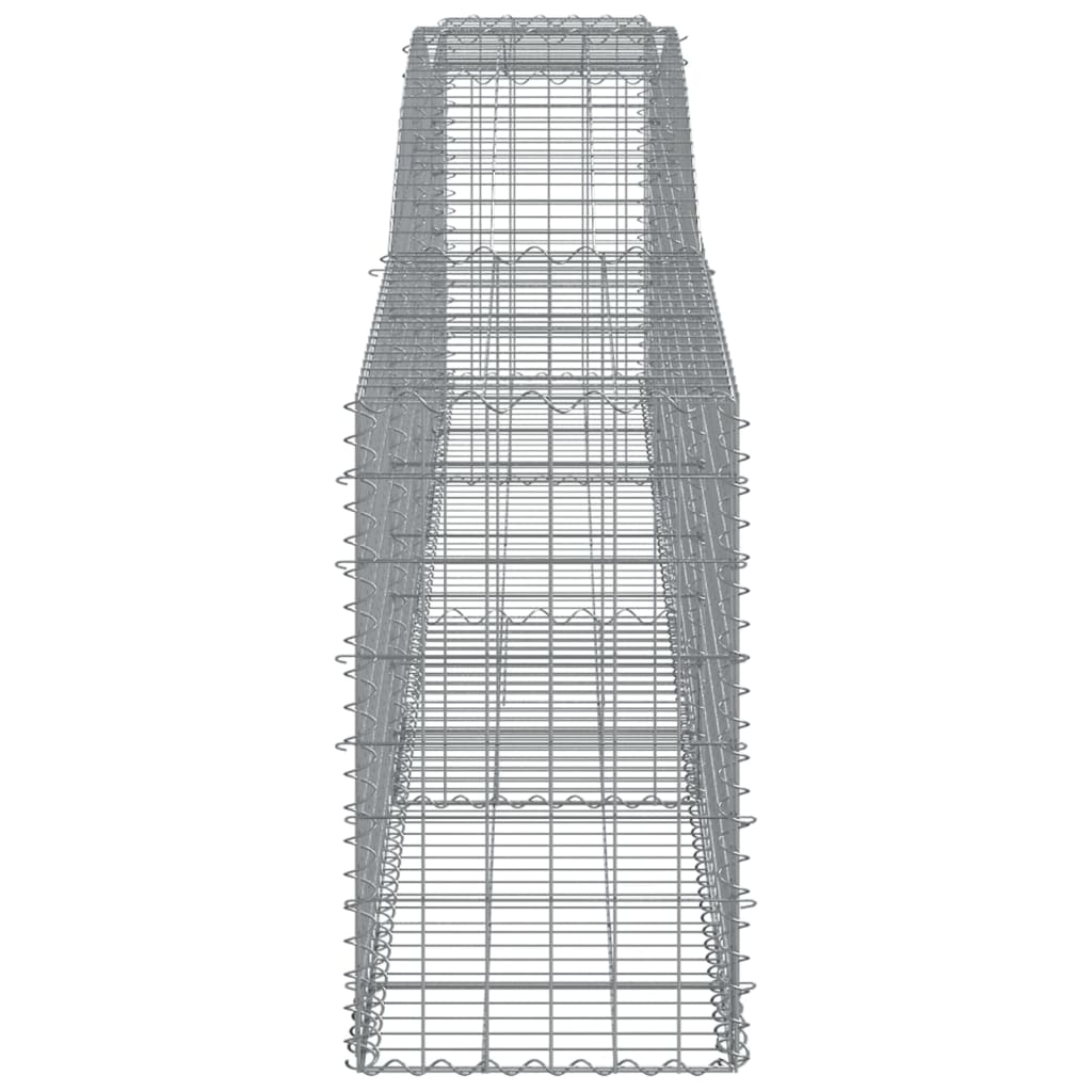 Cestos gabião arqueados 2 pcs 400x50x80/100cm ferro galvanizado