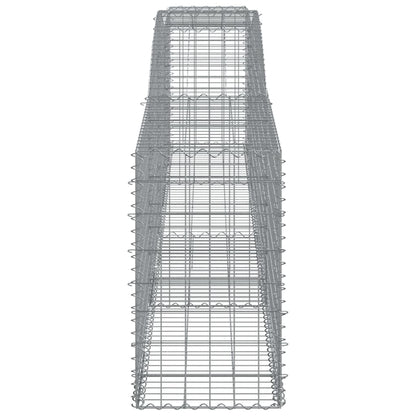 Cestos gabião arqueados 2 pcs 400x50x80/100cm ferro galvanizado