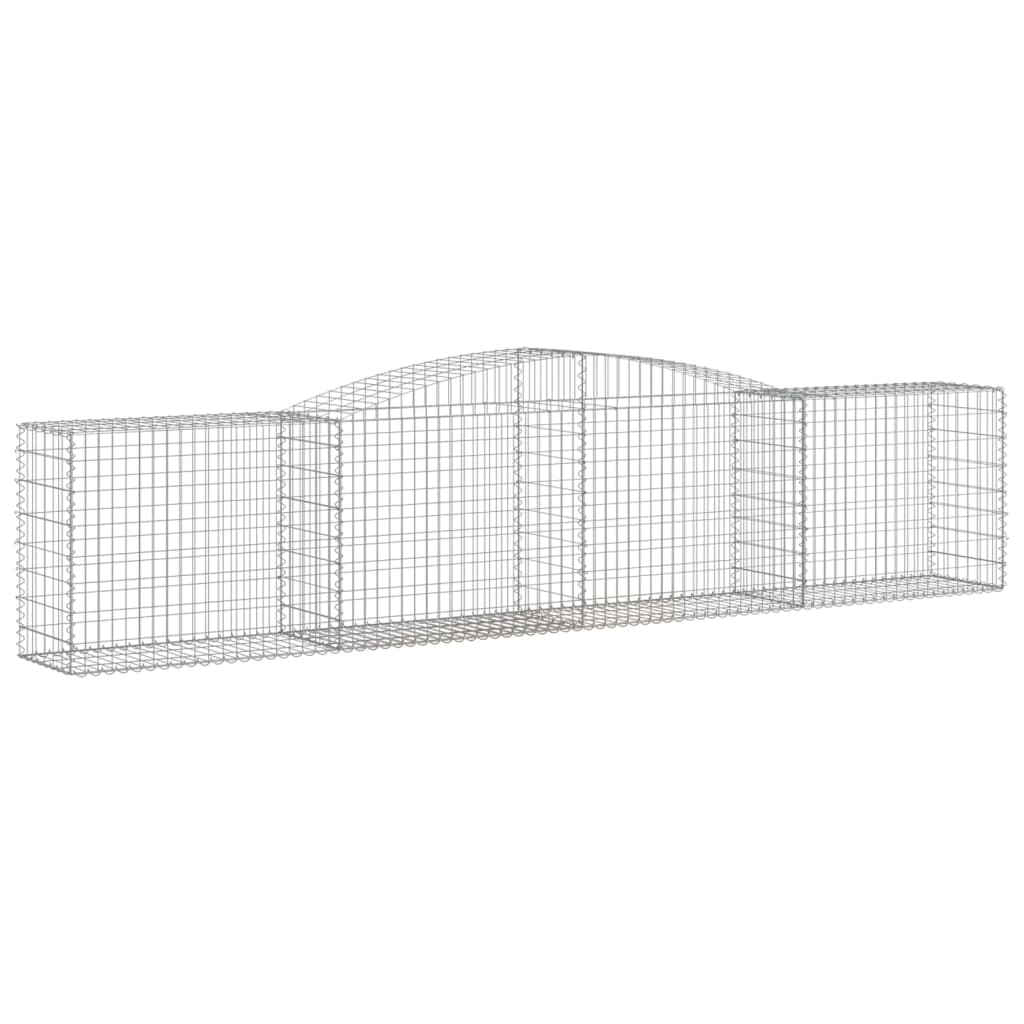 Cestos gabião arqueados 3 pcs 400x50x80/100cm ferro galvanizado