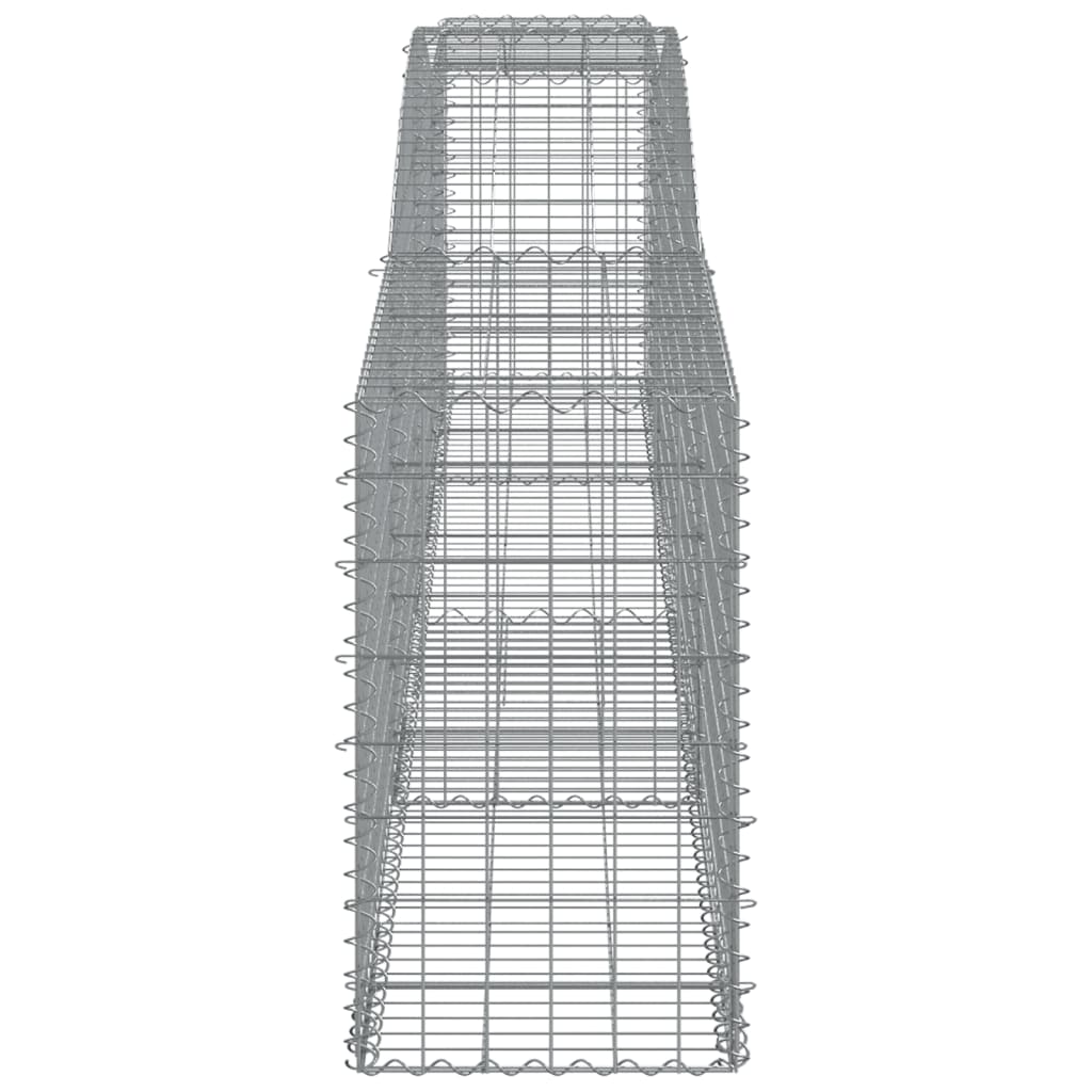 Cestos gabião arqueados 4 pcs 400x50x80/100cm ferro galvanizado