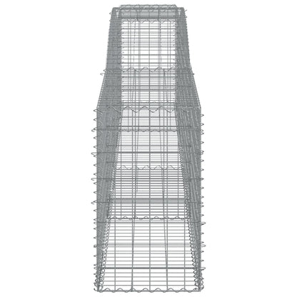 Cestos gabião arqueados 4 pcs 400x50x80/100cm ferro galvanizado