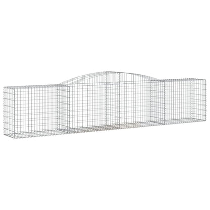 Cestos gabião arqueados 6 pcs 400x50x80/100cm ferro galvanizado