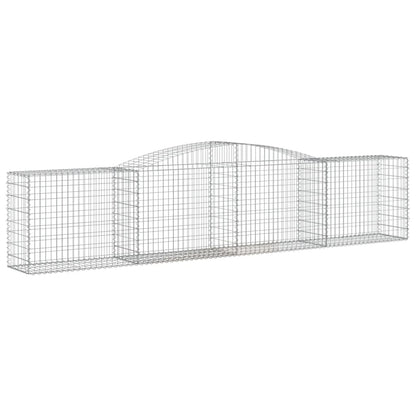 Cestos gabião arqueados 9 pcs 400x50x80/100cm ferro galvanizado