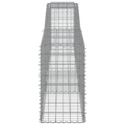 Cestos gabião arqueados 9 pcs 400x50x80/100cm ferro galvanizado