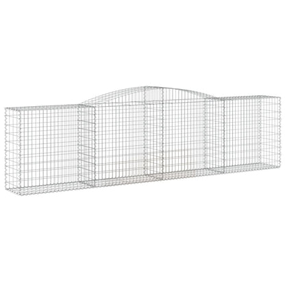 Cestos gabião arqueados 2pcs 400x50x100/120cm ferro galvanizado