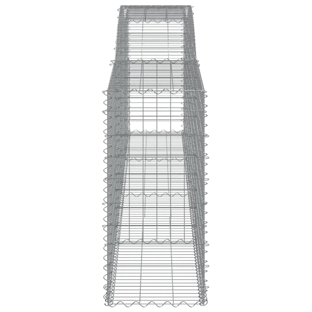 Cestos gabião arqueados 2pcs 400x50x100/120cm ferro galvanizado