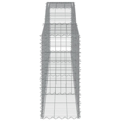 Cestos gabião arqueados 2pcs 400x50x100/120cm ferro galvanizado