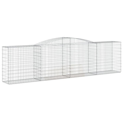 Cestos gabião arqueados 4pcs 400x50x100/120cm ferro galvanizado