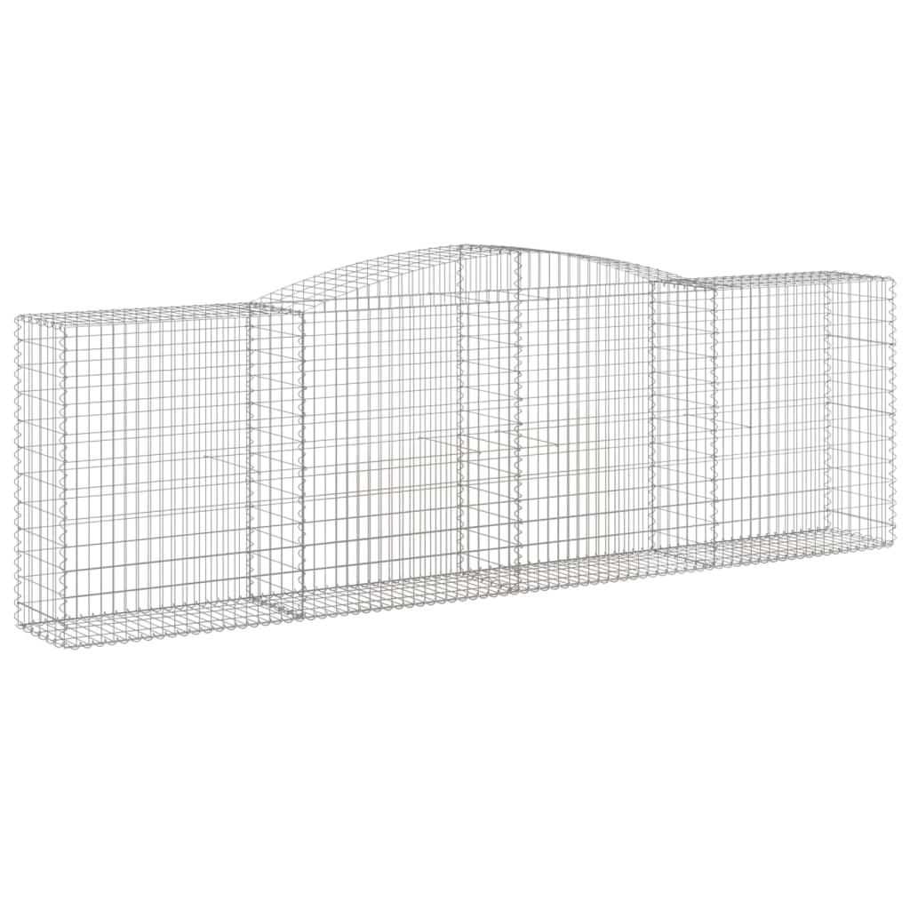 Cestos gabião arqueados 2pcs 400x50x120/140cm ferro galvanizado