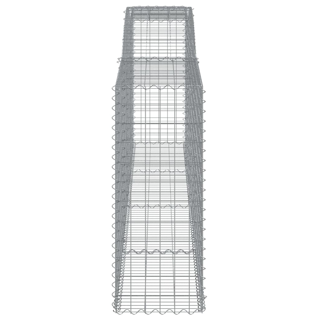 Cestos gabião arqueados 2pcs 400x50x120/140cm ferro galvanizado