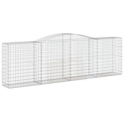 Cestos gabião arqueados 6pcs 400x50x120/140cm ferro galvanizado