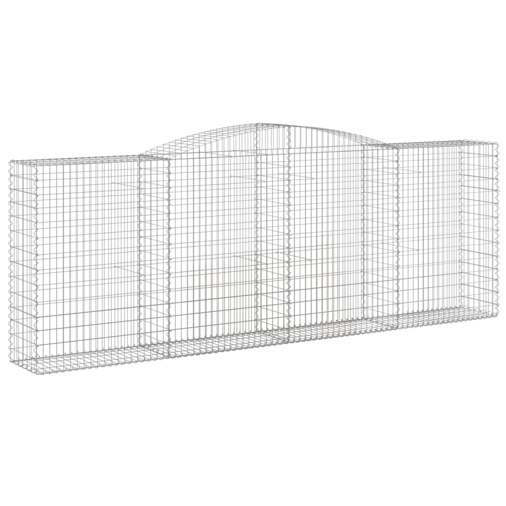 Cestos gabião arqueados 3pcs 400x50x140/160cm ferro galvanizado