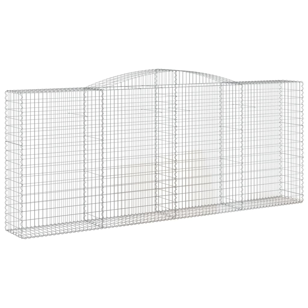 Cestos gabião arqueados 2pcs 400x50x160/180cm ferro galvanizado