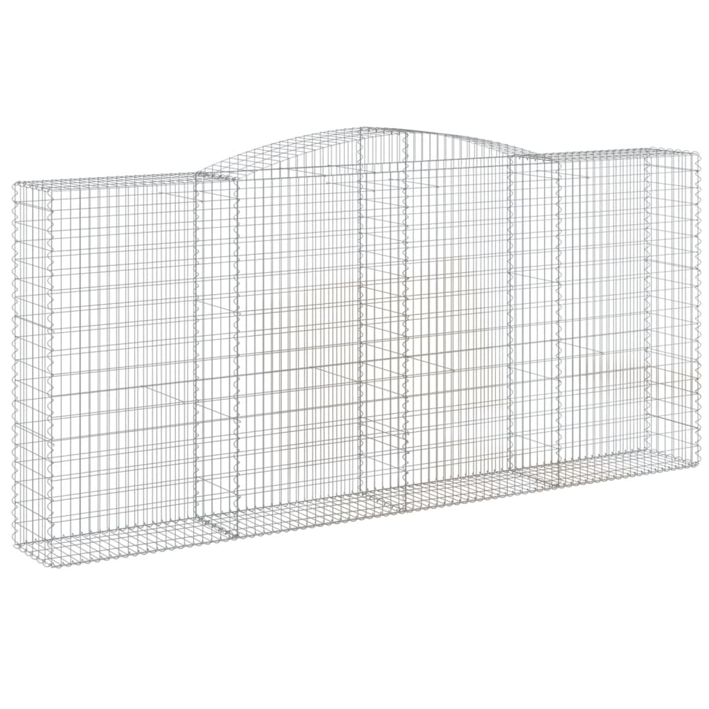 Cestos gabião arqueados 4pcs 400x50x180/200cm ferro galvanizado