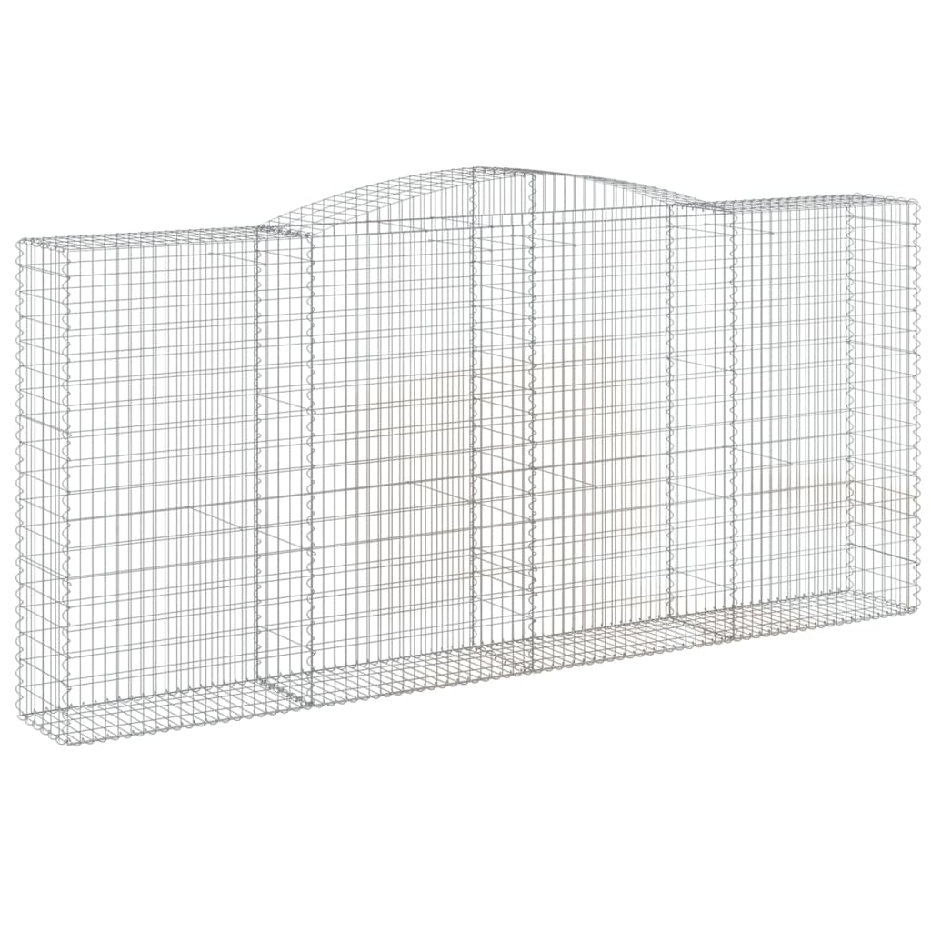 Cestos gabião arqueados 6pcs 400x50x180/200cm ferro galvanizado