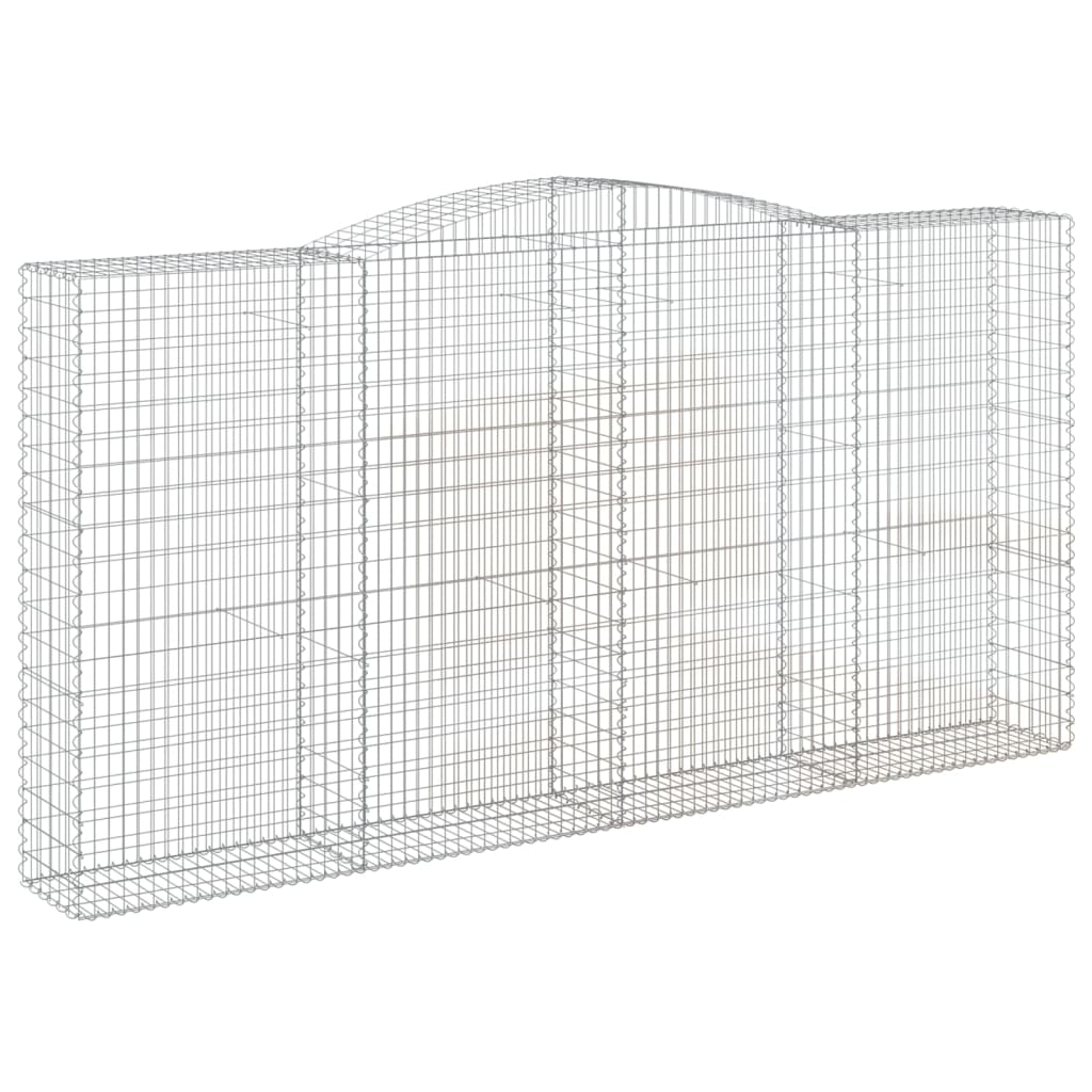 Cestos gabião arqueados 2pcs 400x50x200/220cm ferro galvanizado