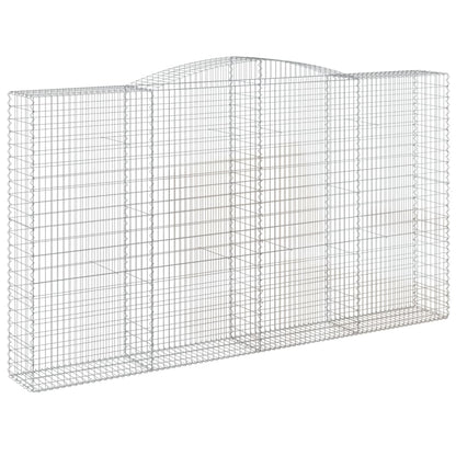 Cestos gabião arqueados 2pcs 400x50x220/240cm ferro galvanizado