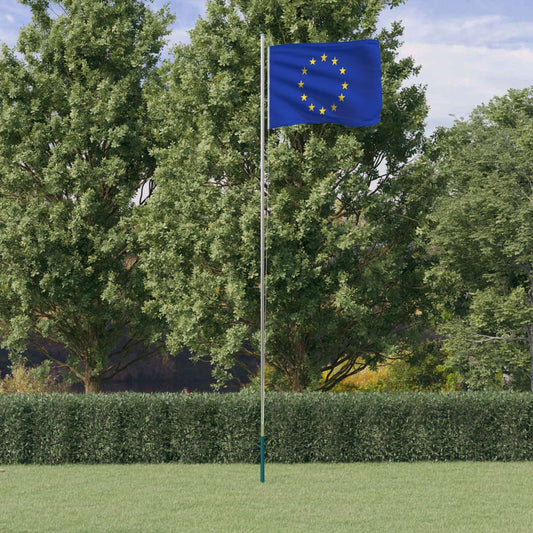 Bandeira da União Europeia e mastro 6,23 m alumínio