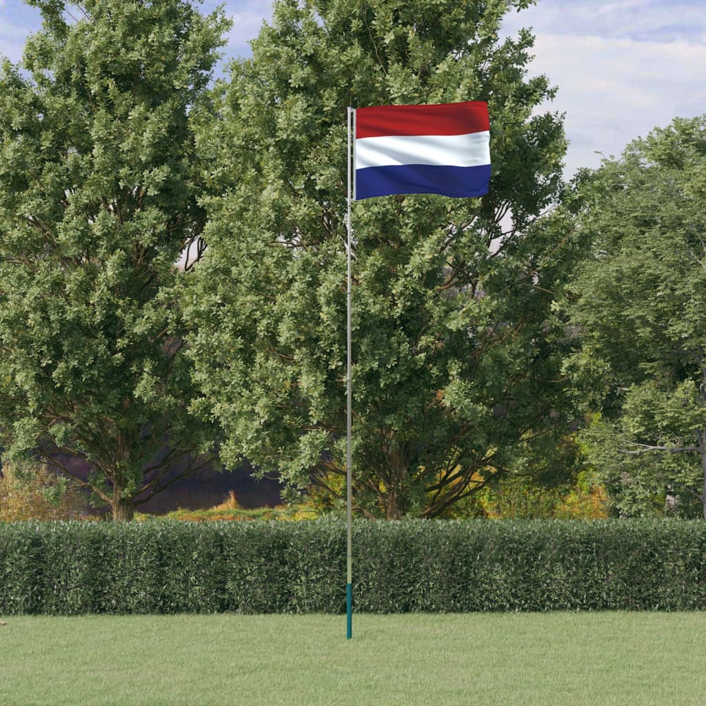 Bandeira dos Países Baixos e mastro 5,55 m alumínio